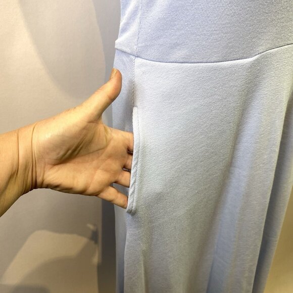 A New Day Womens Dress Light Blue Midi Pockets Cotton Blend Ballet Tank Sz L NWT - Picture 13 of 13